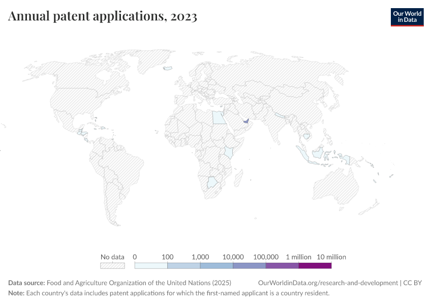A thumbnail of the "Annual patent applications" chart