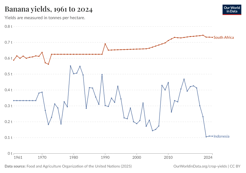 A thumbnail of the "Banana yields" chart
