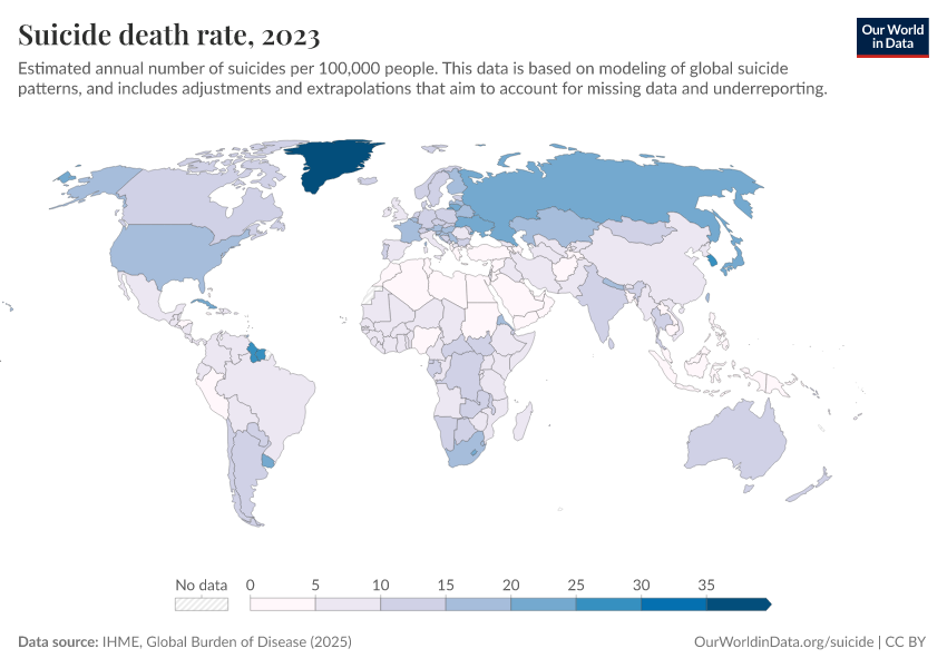 A thumbnail of the "Suicide death rate" chart