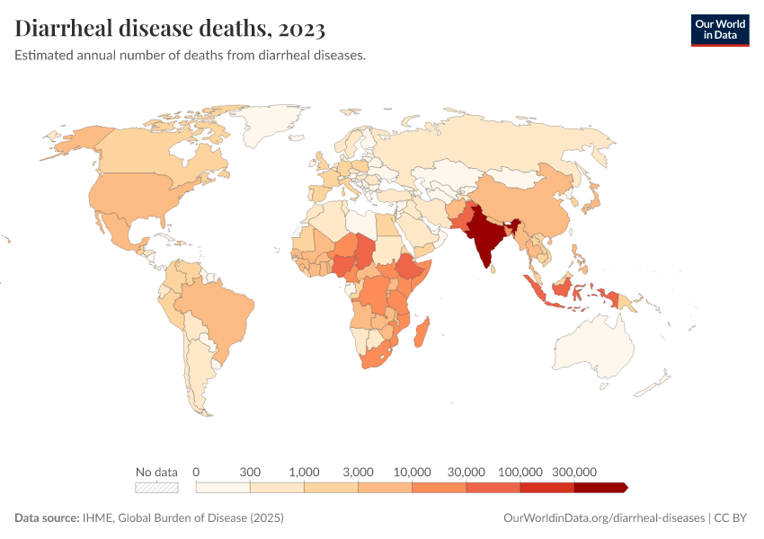 A thumbnail of the "Diarrheal disease deaths" chart