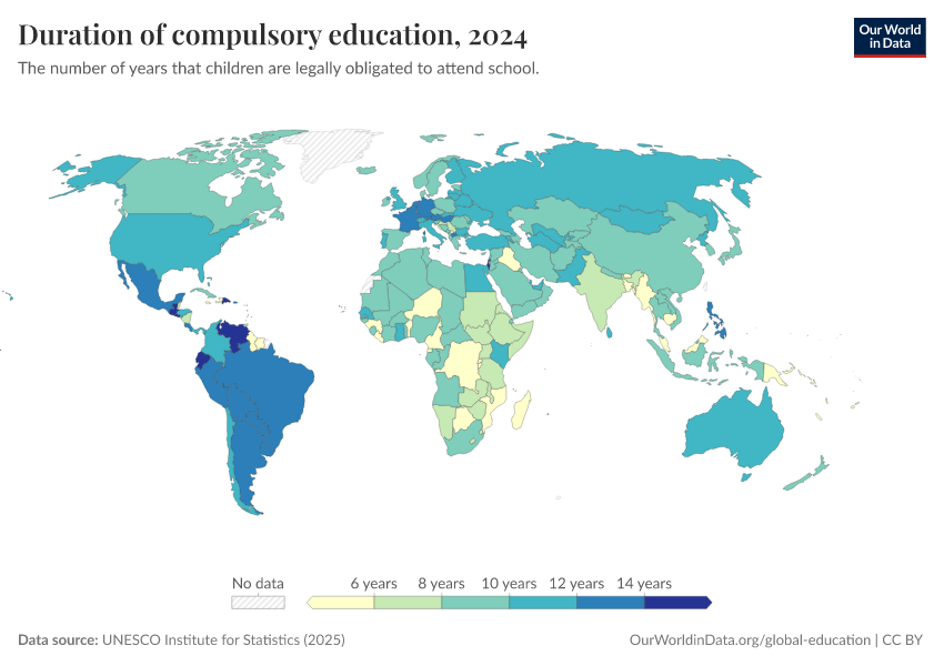 A thumbnail of the "Duration of compulsory education" chart