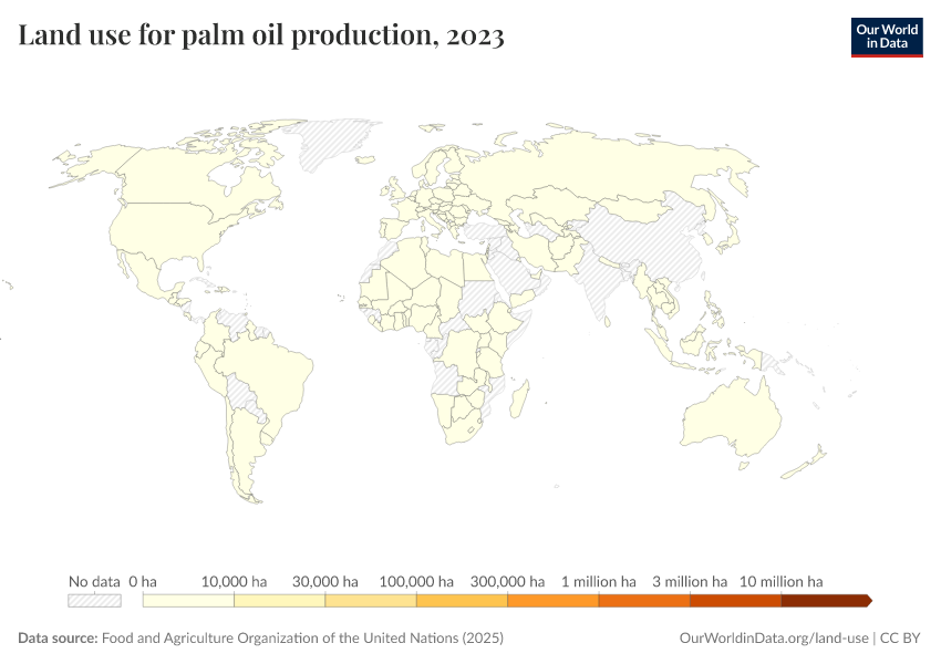 A thumbnail of the "Land use for palm oil production" chart