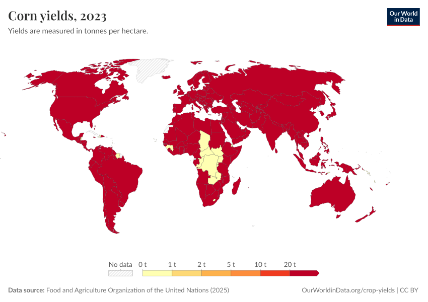 A thumbnail of the "Corn yields" chart