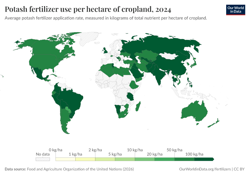 A thumbnail of the "Potash fertilizer use per hectare of cropland" chart