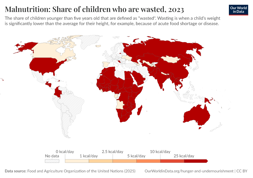 A thumbnail of the "Malnutrition: Share of children who are wasted" chart