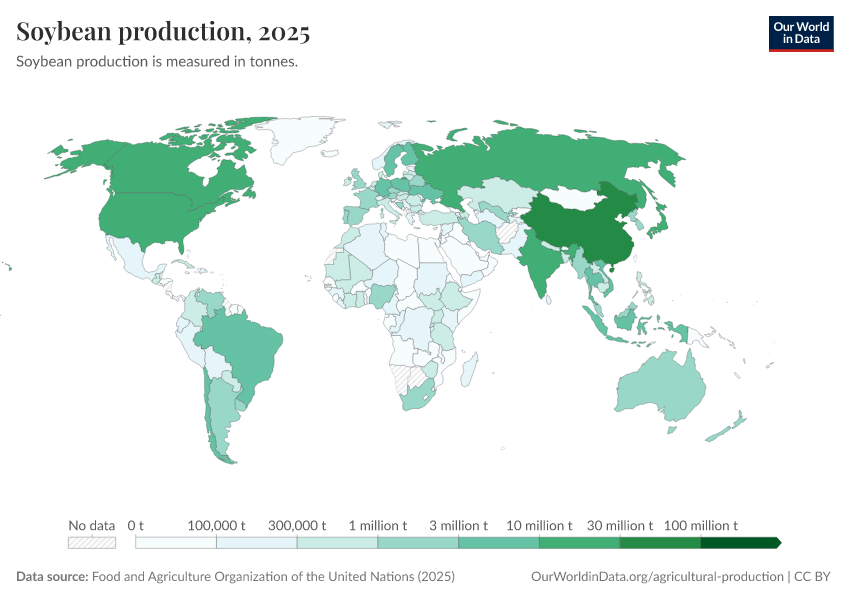 A thumbnail of the "Soybean production" chart