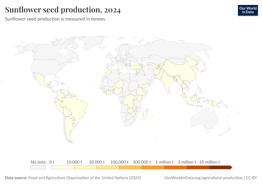 A thumbnail of the "Sunflower seed production" chart