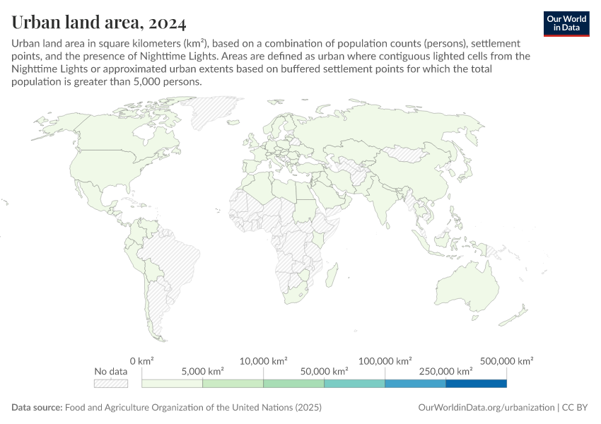 A thumbnail of the "Urban land area" chart
